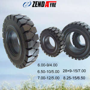 Industry Vehicle Forklift Use Solid Tire 6.00-9/4.00, 6.50-10/5.00, 7.00-12/5.00, 28× 9-15/7.00, 8.2