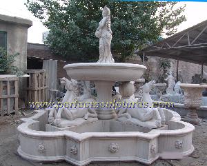 Water Garden Fountain for Garden Stone Sculpture (SY-F102)